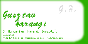 gusztav harangi business card